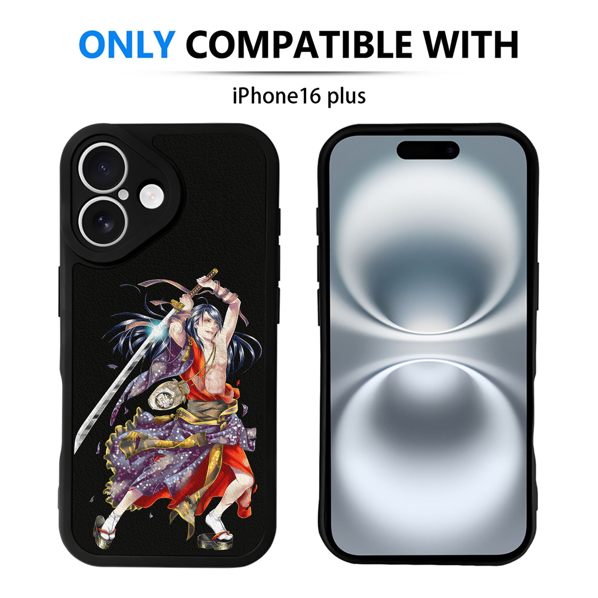 （画像用） 刀剣乱舞 Touken Ranbu 【iPhone 16シリーズ対応】シリコンスマホケース（レザー調） 材質：シリコン